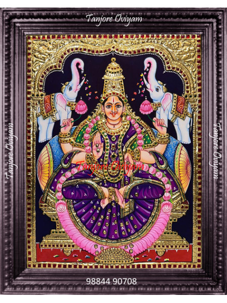 Gajalakshmi Tanjore Painting