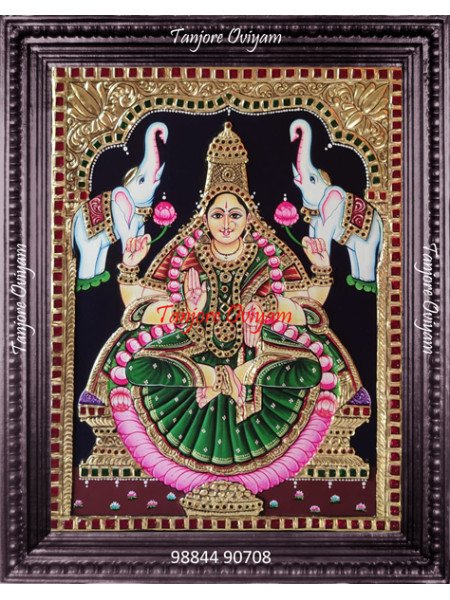 Gajalakshmi Tanjore Painting