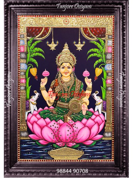 Gajalakshmi Tanjore Painting