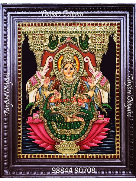 Gajalakshmi Tanjore Painting