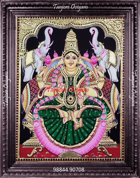 Gajalakshmi Tanjore Painting
