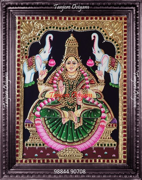 Gajalakshmi Tanjore Painting